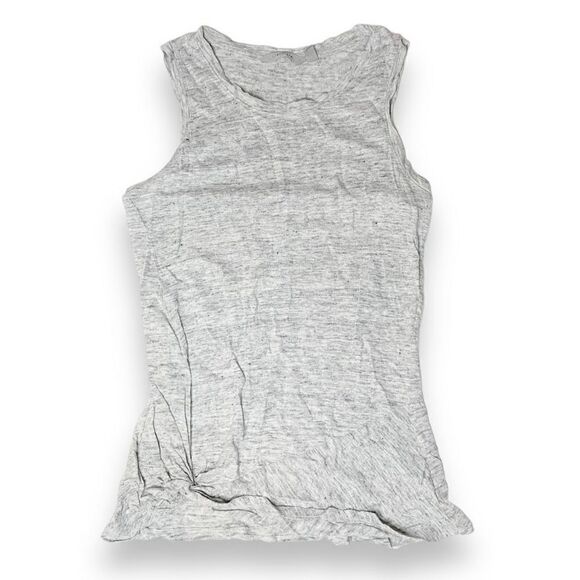 Athleta 100% Linen Twist Knot Zephyr Tank Top in Space Dye Gray Women’s Size XS - Picture 1 of 8